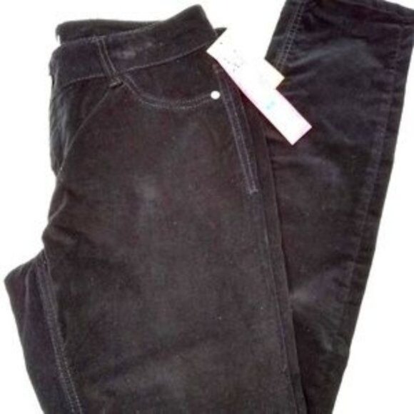 Xhilaration Target Black Velvet Like Skinny Pants Low Rise Size Junior's 7 NWT - Picture 4 of 12